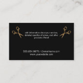 Carte De Visite Logo de Doggy Groomer | Ciseaux | Boke (Dos)