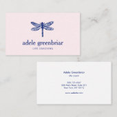 Carte De Visite Logo de dragonfly de l'entraîneur de vie (Devant / Derrière)