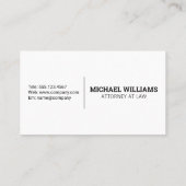 Carte De Visite Logo de droit juridique | Grain de bois (Dos)