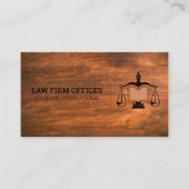Carte De Visite Logo de droit juridique | Grain de bois (Devant)