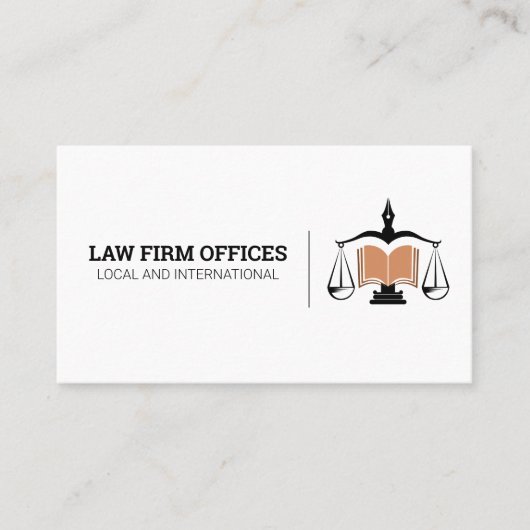 Carte De Visite Logo de droit juridique | Système judiciaire et ju (Devant)