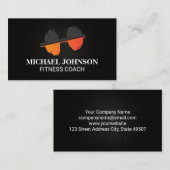 Carte De Visite Logo de Dumbbell | Fitness (Devant / Derrière)
