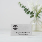 Carte De Visite Logo de Dumbbell | Salle De Fitness (Debout devant)