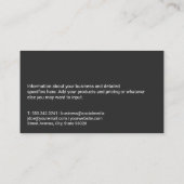 Carte De Visite Logo de Dumbbell | Salle De Fitness (Dos)