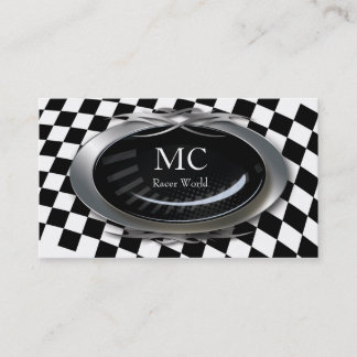 Carte De Visite Logo de emballage de drapeau de mécanicien de