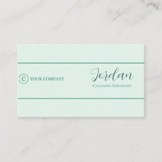 Carte De Visite Logo de femme de ménage du service de nettoyage ve