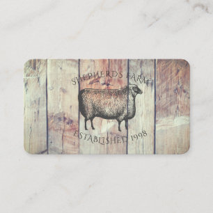 Carte De Visite Logo de ferme sur mesure Rustic Vintage Sheep & Gr