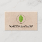 Carte De Visite Logo de feuille d'arbre (Devant)