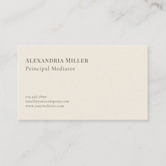 Carte De Visite Logo de feuille minimal et élégant (Devant)