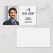 Carte De Visite Logo de finance graphique à barres | Homme d'affai (Devant / Derrière)