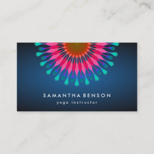 Carte De Visite Logo de fleur de lotus élégant pour le yoga