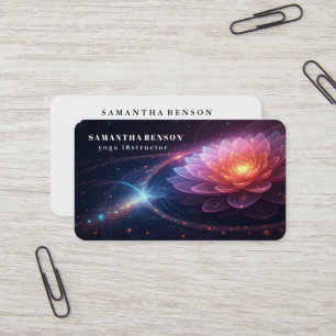 Carte De Visite Logo de fleur de lotus élégant Yoga