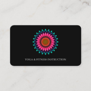 Carte De Visite Logo de fleur de lotus élégant Yoga