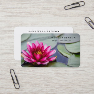 Carte De Visite Logo de fleur de lotus élégant Yoga