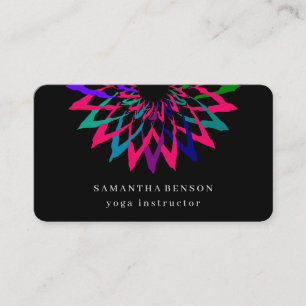 Carte De Visite Logo de fleur de lotus élégant Yoga