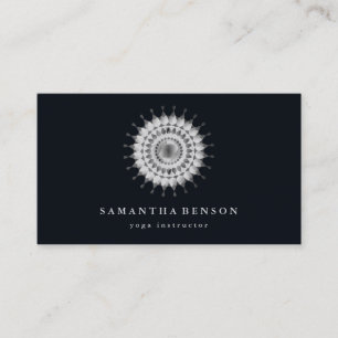 Carte De Visite Logo de fleur de lotus élégant Yoga