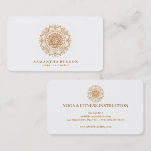 Carte De Visite Logo de fleur de lotus élégant Yoga