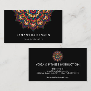 Carte De Visite Logo de fleur de lotus élégant Yoga