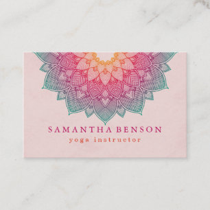 Carte De Visite Logo de fleur de lotus élégant Yoga