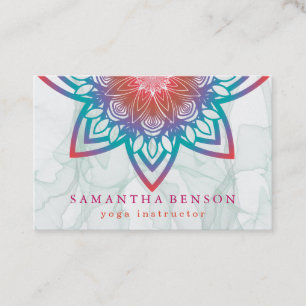 Carte De Visite Logo de fleur de lotus élégant Yoga