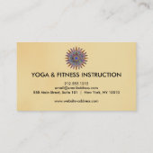 Carte De Visite Logo de fleur de lotus élégant Yoga (Dos)