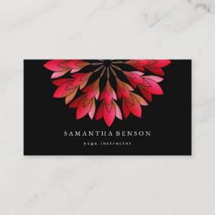 Carte De Visite Logo de fleur de marguerite élégant Yoga
