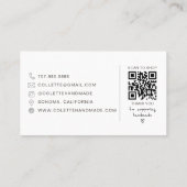 Carte De Visite Logo de fleur fait main (Dos)