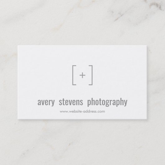 Carte De Visite Logo de Focus Photographe simple (Devant)