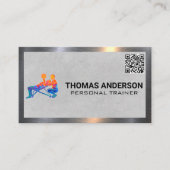 Carte De Visite Logo de formation personnelle | Code QR d'aptitude (Devant)