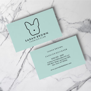 Carte De Visite Logo de French Bulldog Frenchie