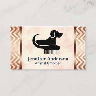 Carte De Visite Logo de garde de chien   Logo de toiletteur pour a