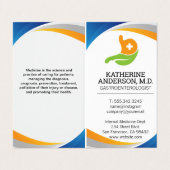Carte De Visite Logo de gastroentérologiste | Médecine interne (Extérieur déplié)