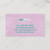 Carte De Visite Logo de gâteau | Whisk (Dos)