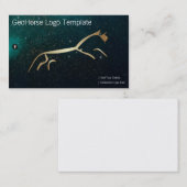 Carte De Visite Logo de Geoglyphe Horse - Gold Huffington (Devant / Derrière)
