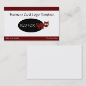 Carte De Visite Logo de Geoglyphes Red Fox (Devant / Derrière)