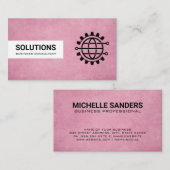 Carte De Visite Logo de Global Tech | Arrière - plan de texture ro (Devant / Derrière)