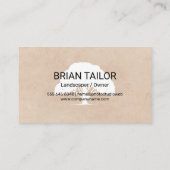 Carte De Visite Logo de grand arbre | Jardinage | Paysage (Dos)