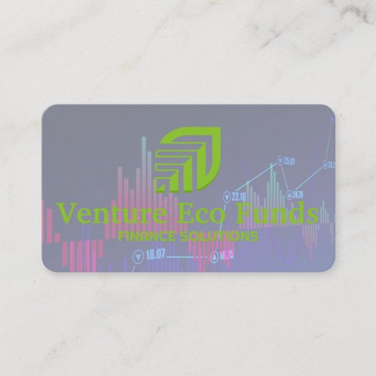 Carte De Visite Logo de graphique financier | Investissement | Log (Devant)