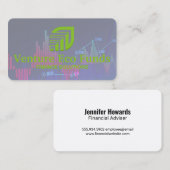 Carte De Visite Logo de graphique financier | Investissement | Log (Devant / Derrière)