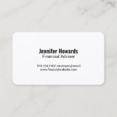 Carte De Visite Logo de graphique financier | Investissement | Log (Dos)