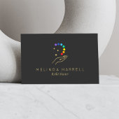 Carte De Visite Logo De Guérison Reiki, Massage, Grey De Bien-Être
