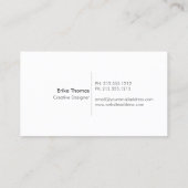 CARTE DE VISITE LOGO DE GUERRE DE FEUILLE BOHÉMIENNE EN OR (Dos)