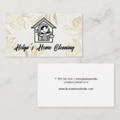 Carte De Visite Logo de Happy Cleaner | Tenue de la maison (Devant / Derrière)