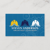 Carte De Visite Logo de Hard Hat Builder | Plan | Immobilier (Devant)