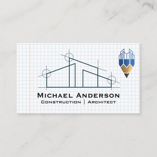 Carte De Visite Logo de Home Architect | Papier grisé | Constructi (Devant)