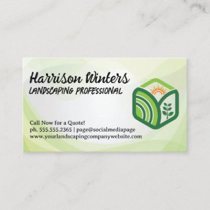 Carte De Visite Logo de jardinage Aménagement paysager