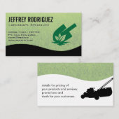 Carte De Visite Logo de jardinage Plante et lunette | Herbe (Devant / Derrière)