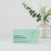 Carte De Visite Logo de jardinage | Plante qui germe (Debout devant)