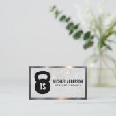 Carte De Visite Logo de Kettle Bell | Béton | Métal (Debout devant)