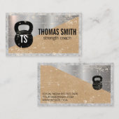 Carte De Visite Logo de Kettle Bell | Béton métallique (Devant / Derrière)